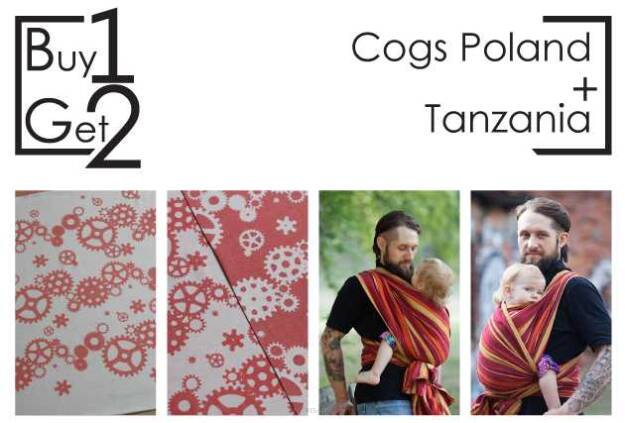 Buy1Get2 Cogs Poland 4.2 + Tanzania 4.6 sp.off. baby wrap, baby wraps, babywearing, wrap, wraps, for children, for child, sling, slings, baby sling, baby slings
