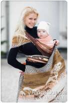 Africa Quente Black, RING SLING, [50% linen, 50% cotton] baby wrap, baby wraps, babywearing, wrap, wraps, for children, for child, sling, slings, baby sling, baby slings